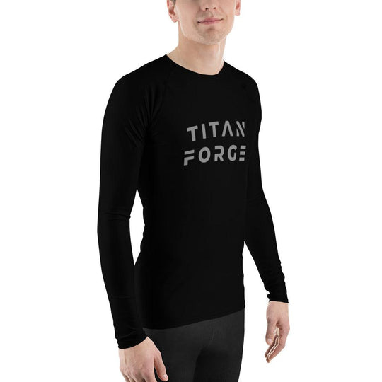 Men's Long Sleeve Compression Shirt (Black) - Titan Forge