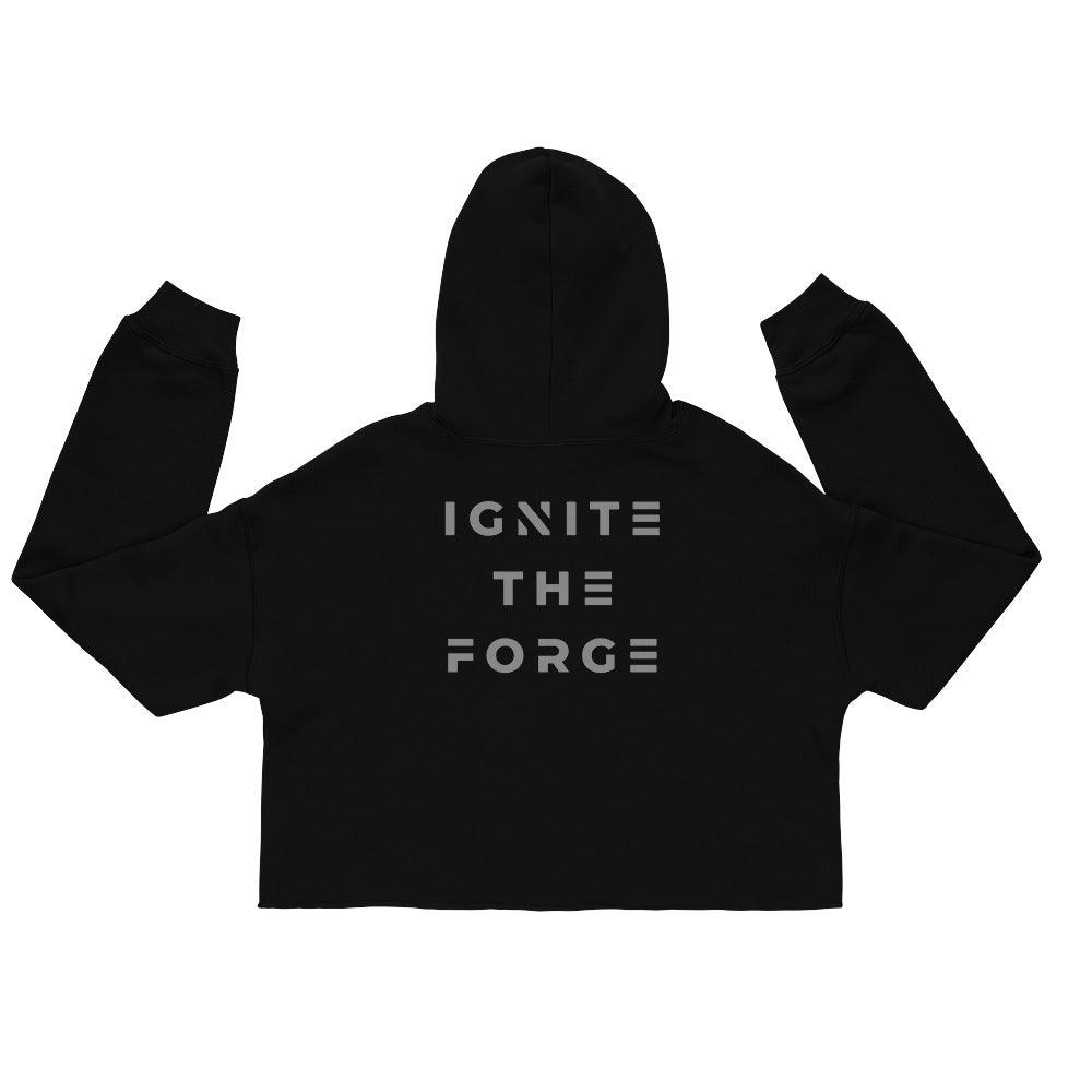 Women's Ignite The Forge Crop Hoodie - Titan Forge